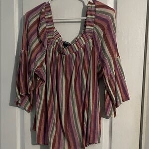 Chaps Multicolor Striped Blouse